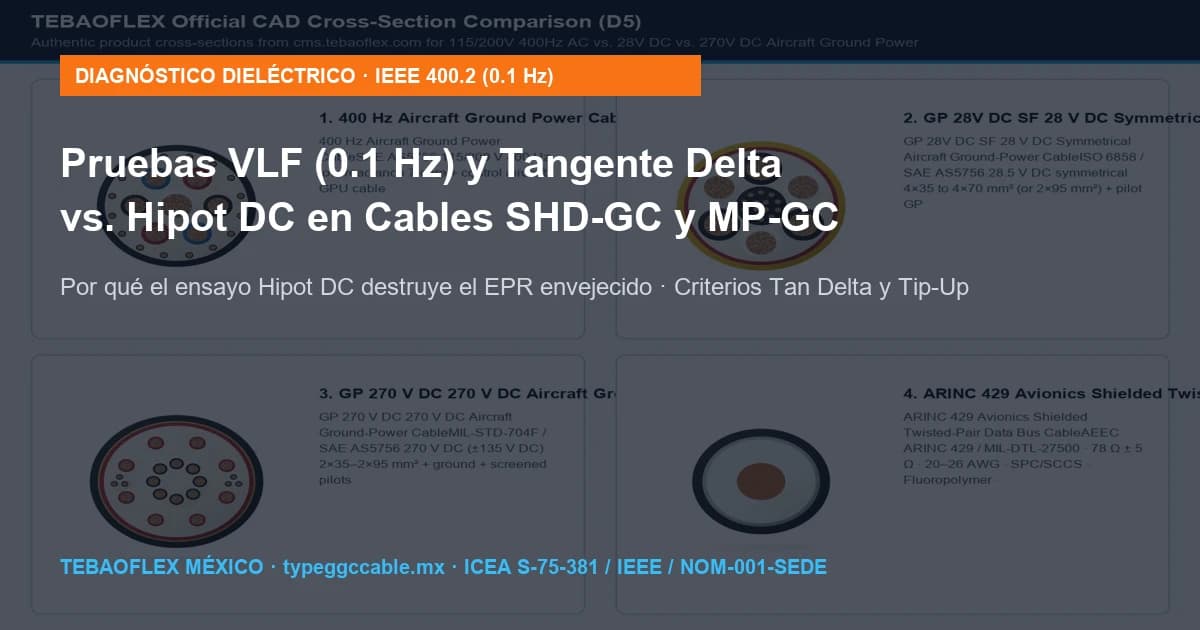Pruebas VLF (0.1 Hz) y Tangente Delta en Cables SHD-GC y MP-GC (IEEE 400.2)