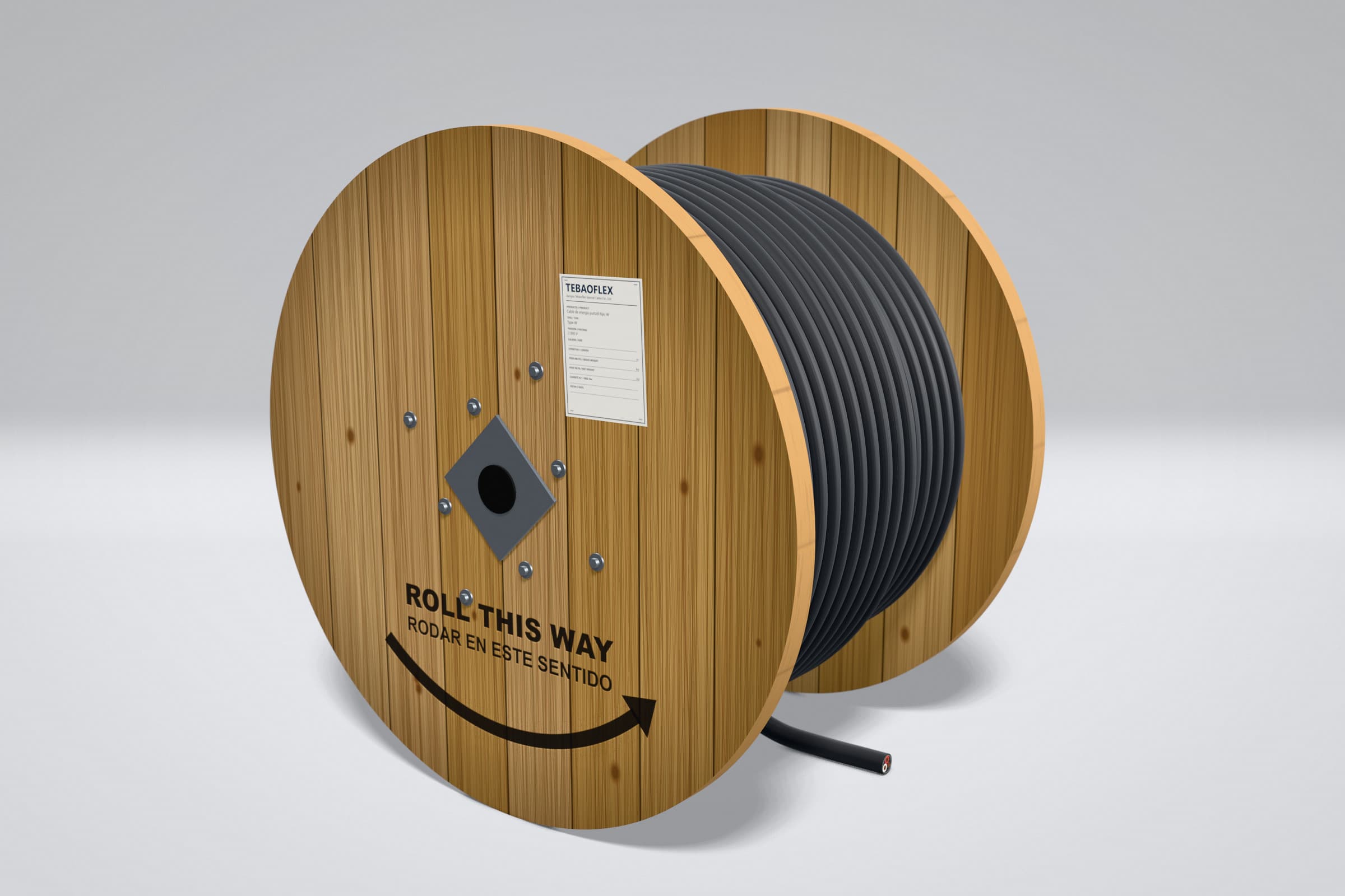 Carrete de cable flexible Type W para grúas y maquinaria móvil